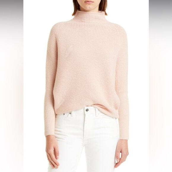 Club Monaco Cashmere Powder Pink Cowl Neck Sweater sz S/P - Picture 1 of 15